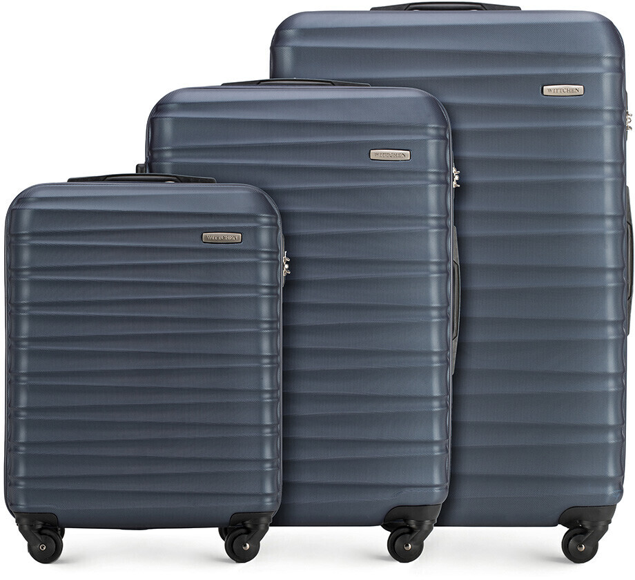 Wittchen Groove Line 4 Wheel Trolley Set 54/67/77 cm (56-3A-31S) dark blue