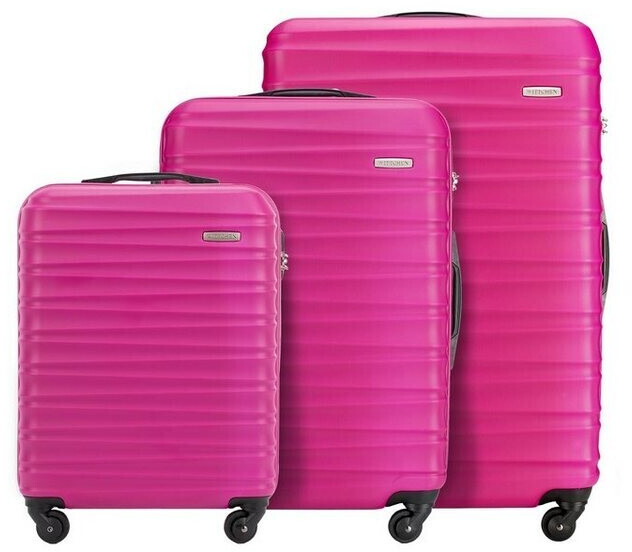 Wittchen Groove Line 4 Wheel Trolley Set 54/67/77 cm (56-3A-31S) pink