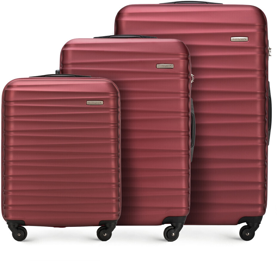 Wittchen Groove Line 4 Wheel Trolley Set 54/67/77 cm (56-3A-31S) dark red