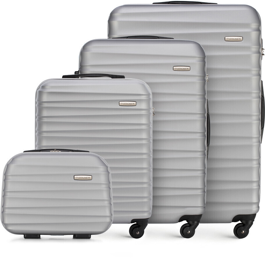 Wittchen 4 Wheel Trolley Set 54/67/77 cm & Beauty Case (56-3A-31K) grey