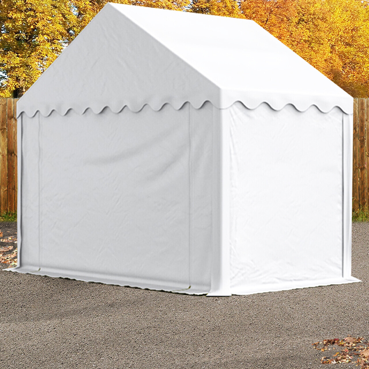 3x2 m tente de stockage, PVC env. 500g/m², H. 2 m blanc