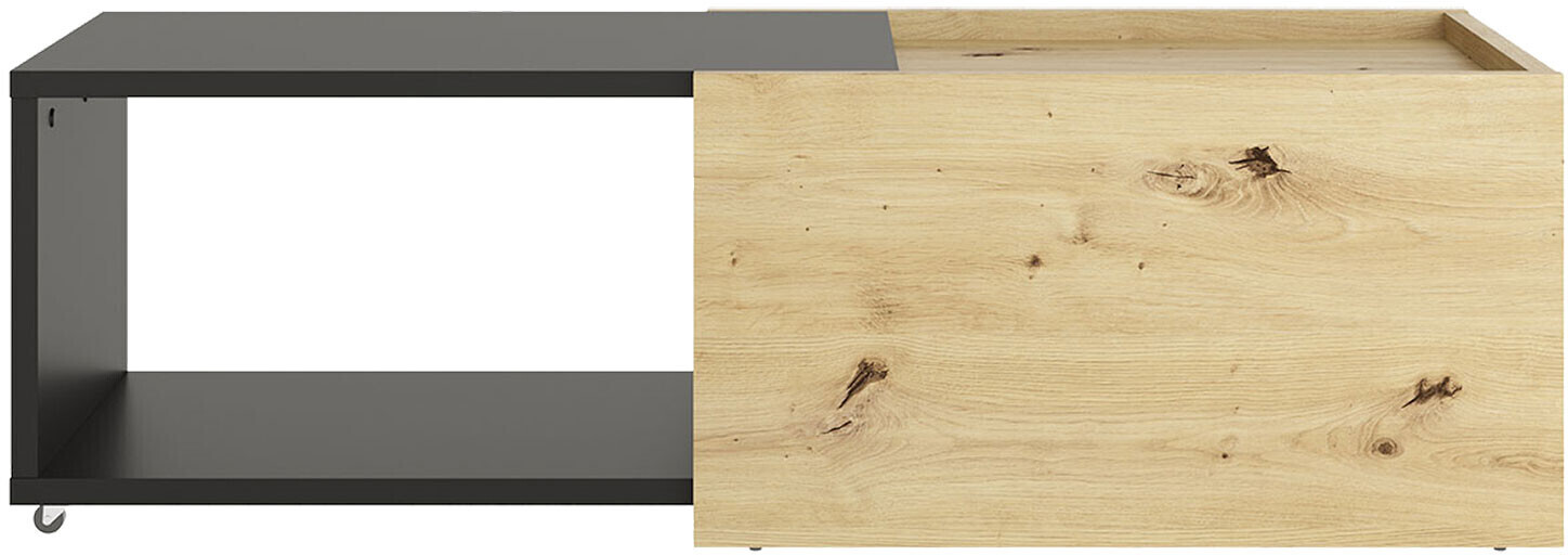 FMD Table basse extensible 70 x 49,5 x 38 cm noir/marron