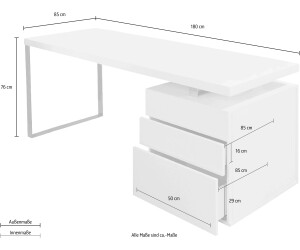 SalesFever Schreibtisch mit Container 180x85cm (306987) Preisvergleich bei ab | € 731,10