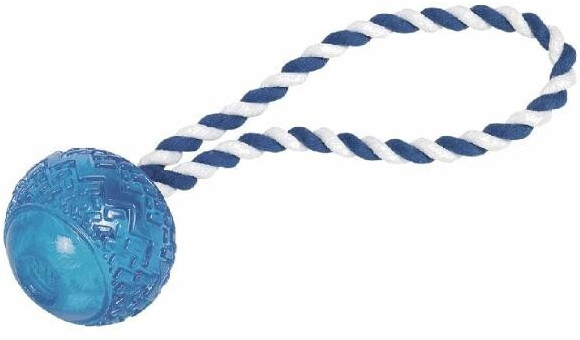 Nobby TPR Ball with Rope 26cm blue