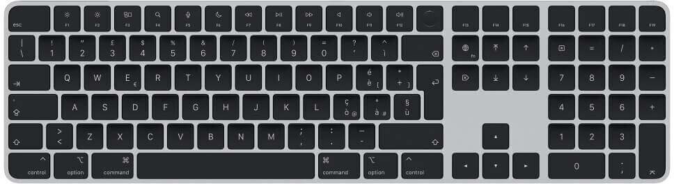 Apple Magic Keyboard con Touch ID e tastierino numerico per Mac con chip Apple - Italiano - Tasti neri