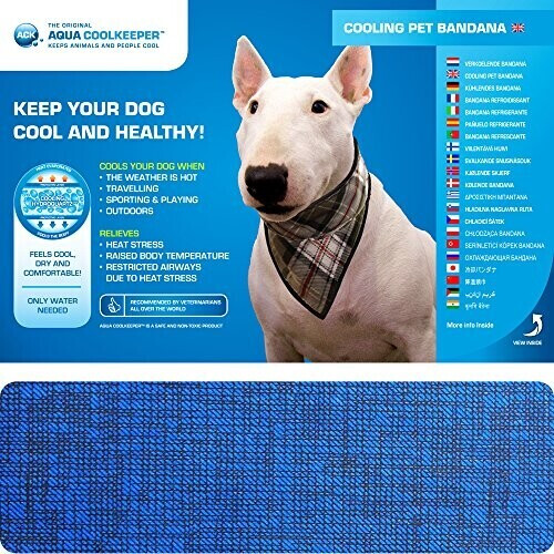 Aqua Coolkeeper Cooling bandana for dogs XL blue