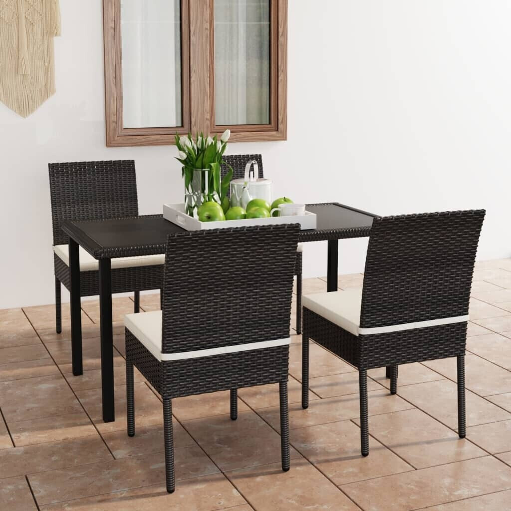 vidaXL 5 piece garden dining set synthetic rattan
