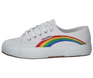 Superga white rainbow top