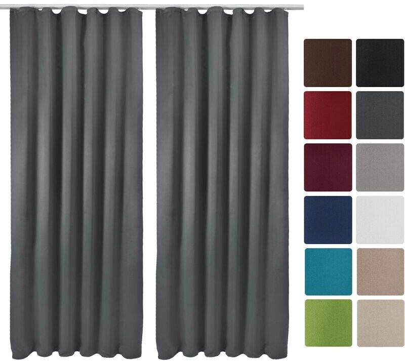 Beautissu Amelie Nora Blackout 140x245cm with Curled Netting (2 pcs.)