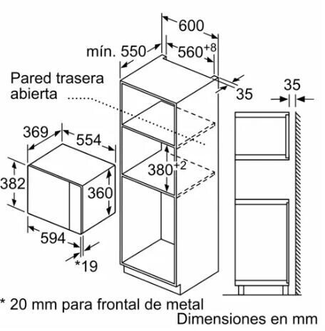 Microondas integrable Balay 3CG5175N2 - Al Cuadrado Electrodomésticos