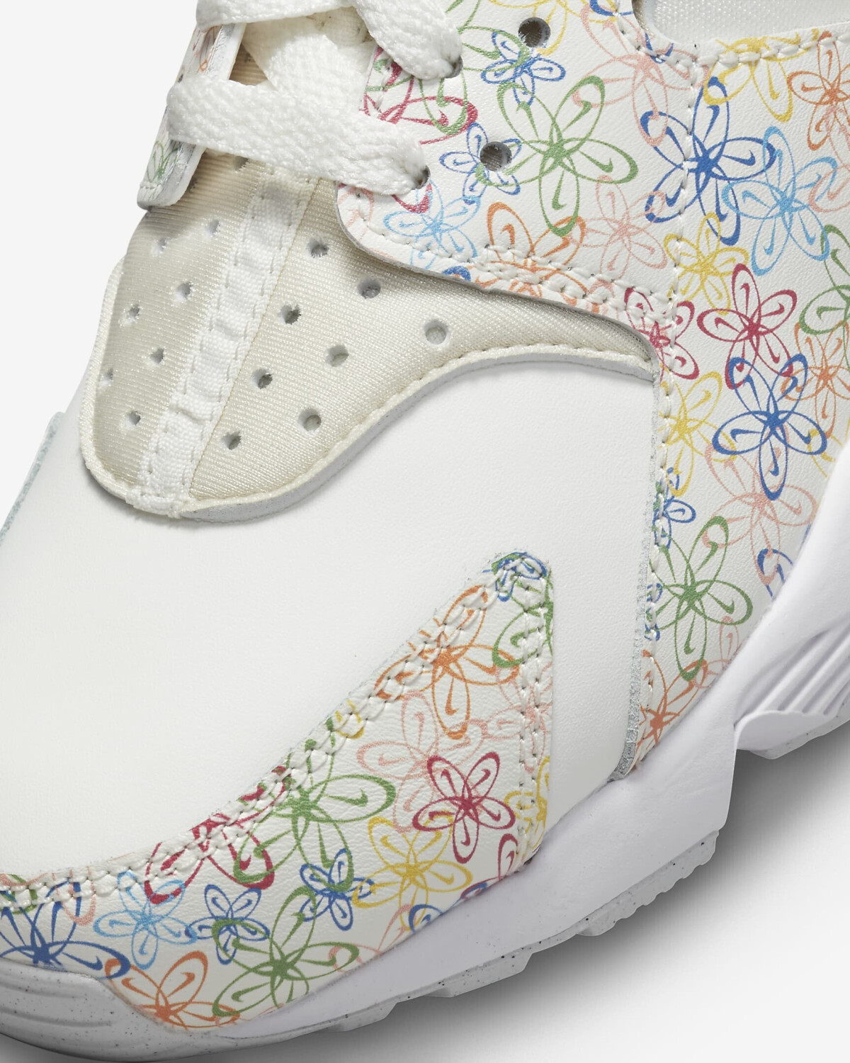 White and rainbow huaraches store