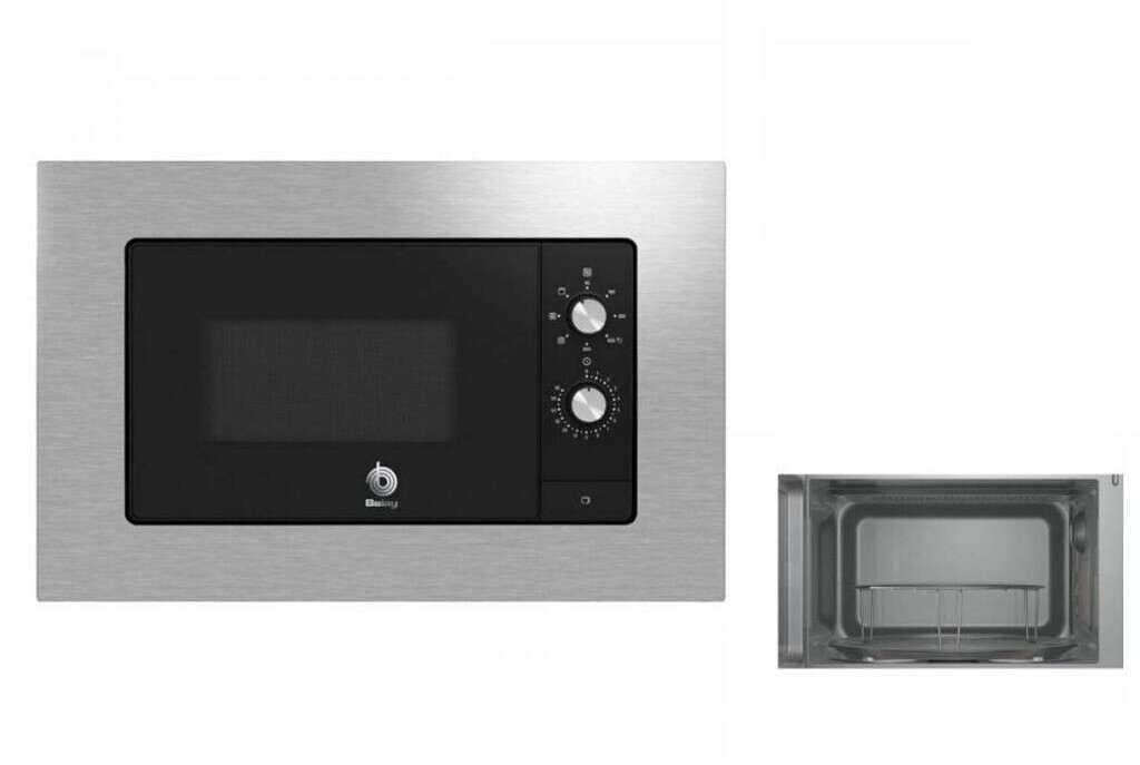 Comprar microondas integrable negro con marco inox 20l balay