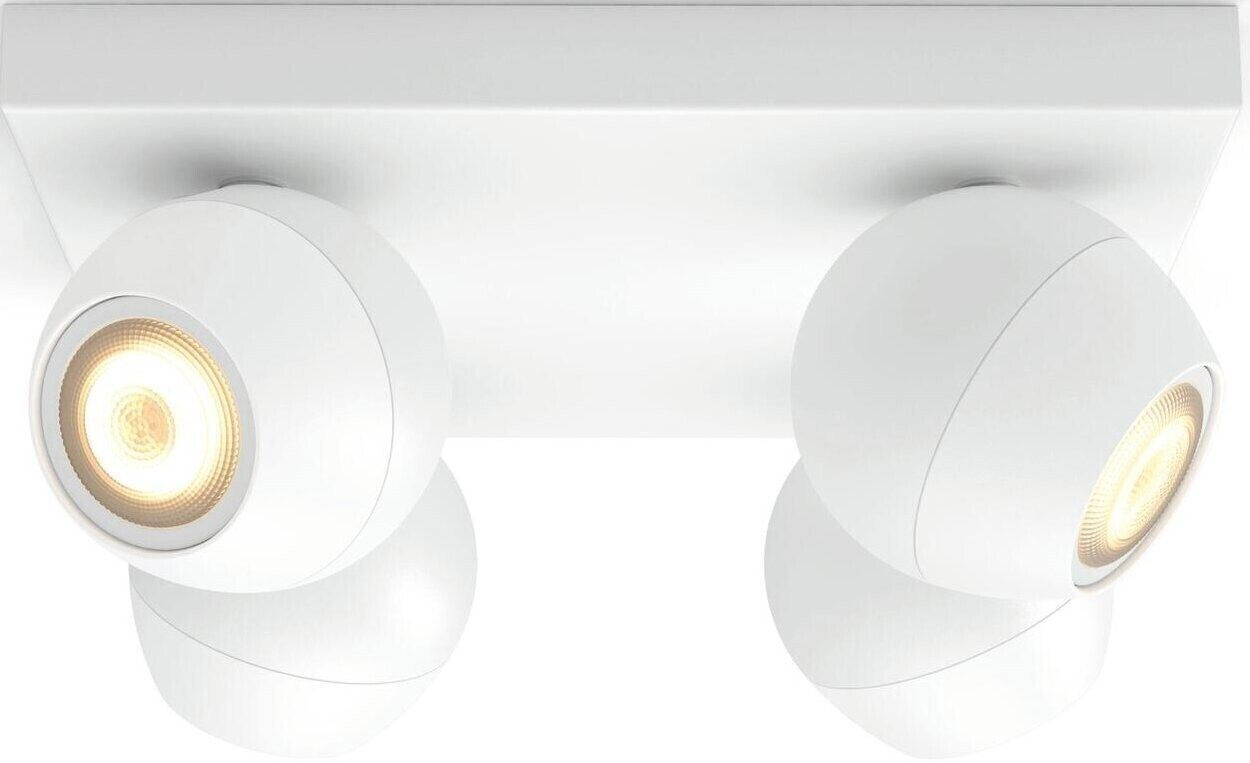 Philips Hue White Ambiance Buckram 4 Spots GU10 4x350lm (929003048201)