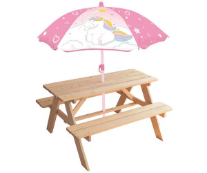 Fun House Table de pique-nique enfant en bois Licorne