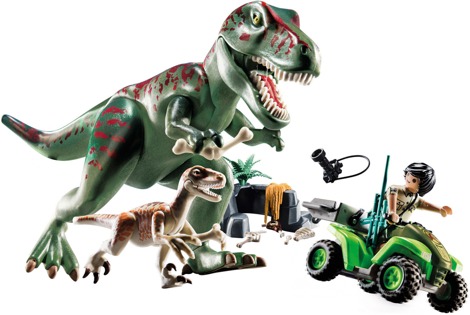 Soldes Playmobil Explorateur avec quad et dinosaures (71183) 2024