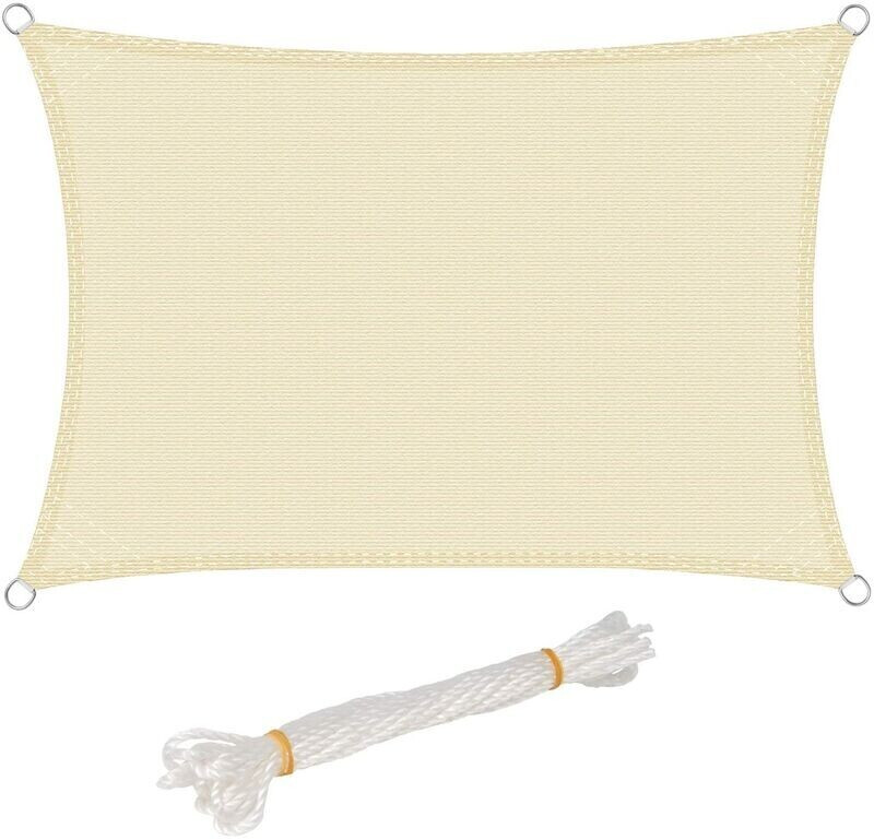 Woltu Voile d'ombrage 2 x 3 m crème
