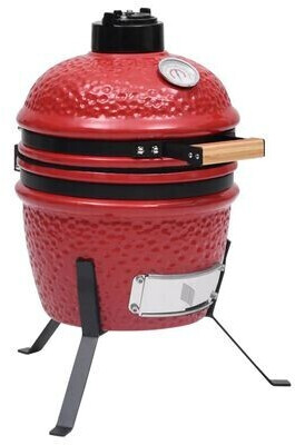 vidaXL 2-in-1 Kamado Barbecue Grill Smoker Ceramic red (316095)