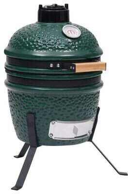 vidaXL 2-in-1 Kamado Barbecue Grill Smoker Ceramic green (316094)