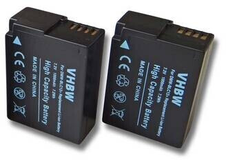 vhbw 2x Replacement Battery for Panasonic DMW-BLC-12/E/PP, Leica BP-DC12, Sigma BP-51
