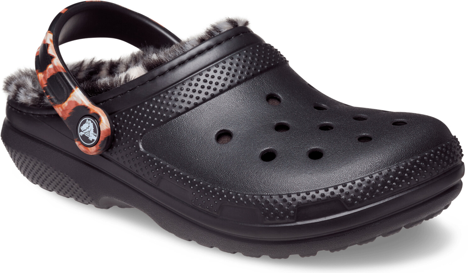 Leopard lined top crocs
