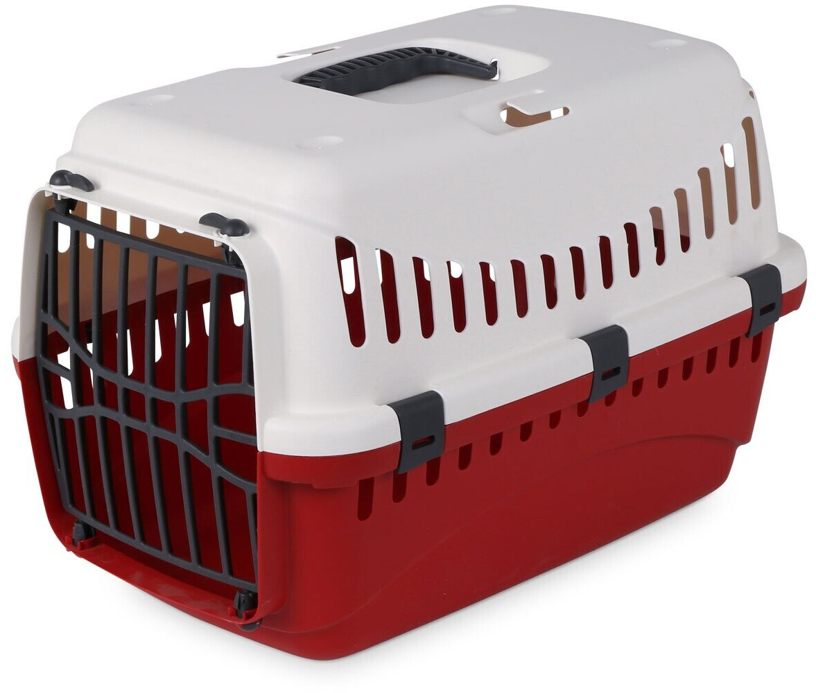 Kerbl Caisse de transport pour chat blanc/rouge Kerbl Caisse de transport pour chat blanc/rouge