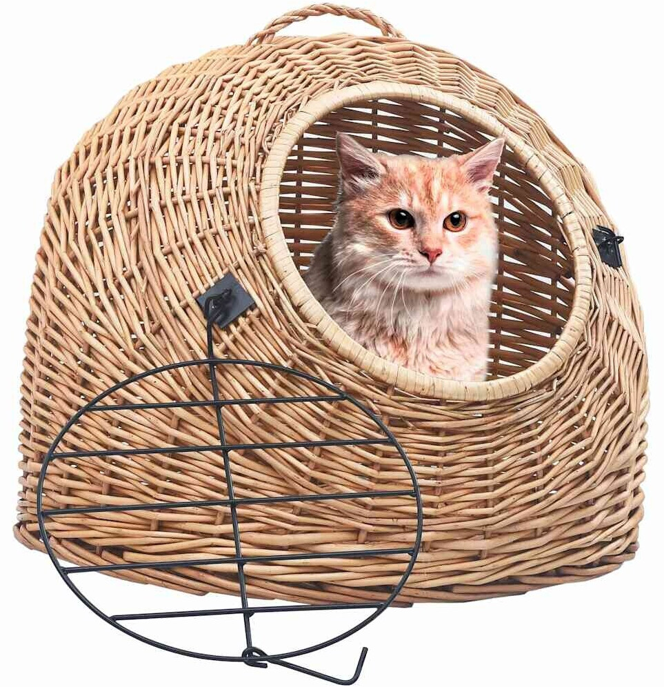 Katzentransportkorb Mit Kissen Kerbl Korbhöhle Und Katzentransportkorb Aus Weide Transportbox Katze Groß