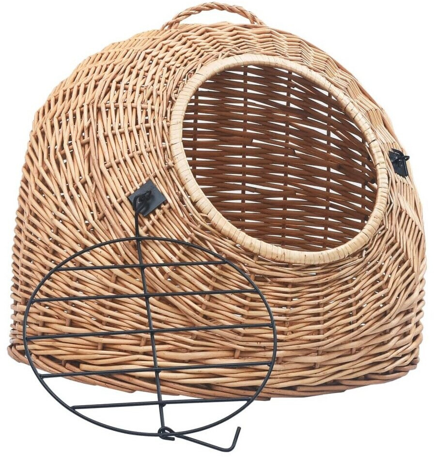 vidaXL Willow pet carrier for cats 60x45x45cm light Brown
