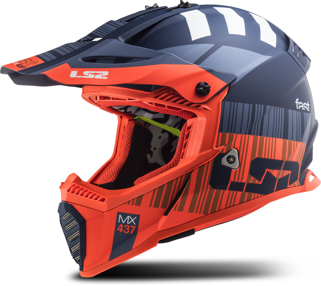LS2 Fast Evo MX 437 XCode Kids bleu/orange
