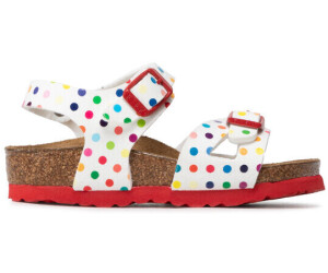 Birkenstock Rio Kids Rivet Logo Micro Fibre digital dots white