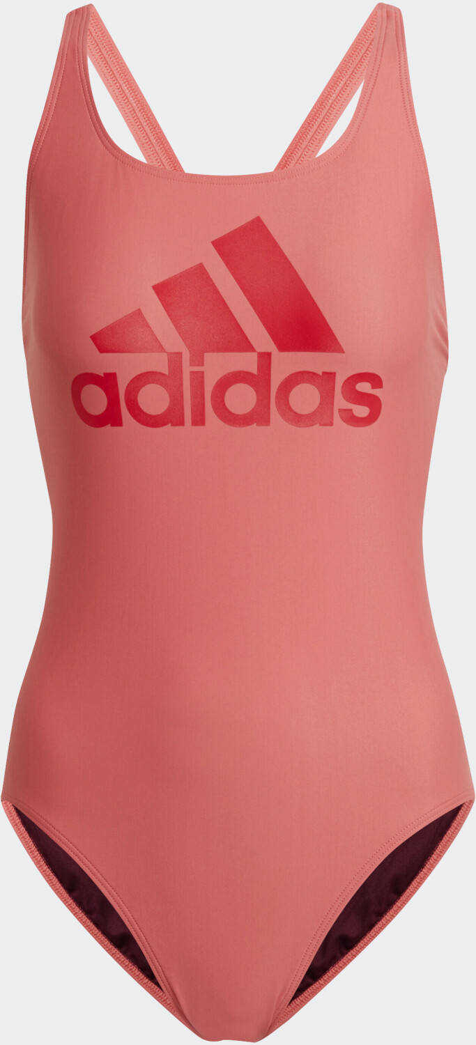 Photos - Swimwear Adidas SH3.RO Big Logo Swimsuit semi turbo/vivid red 
