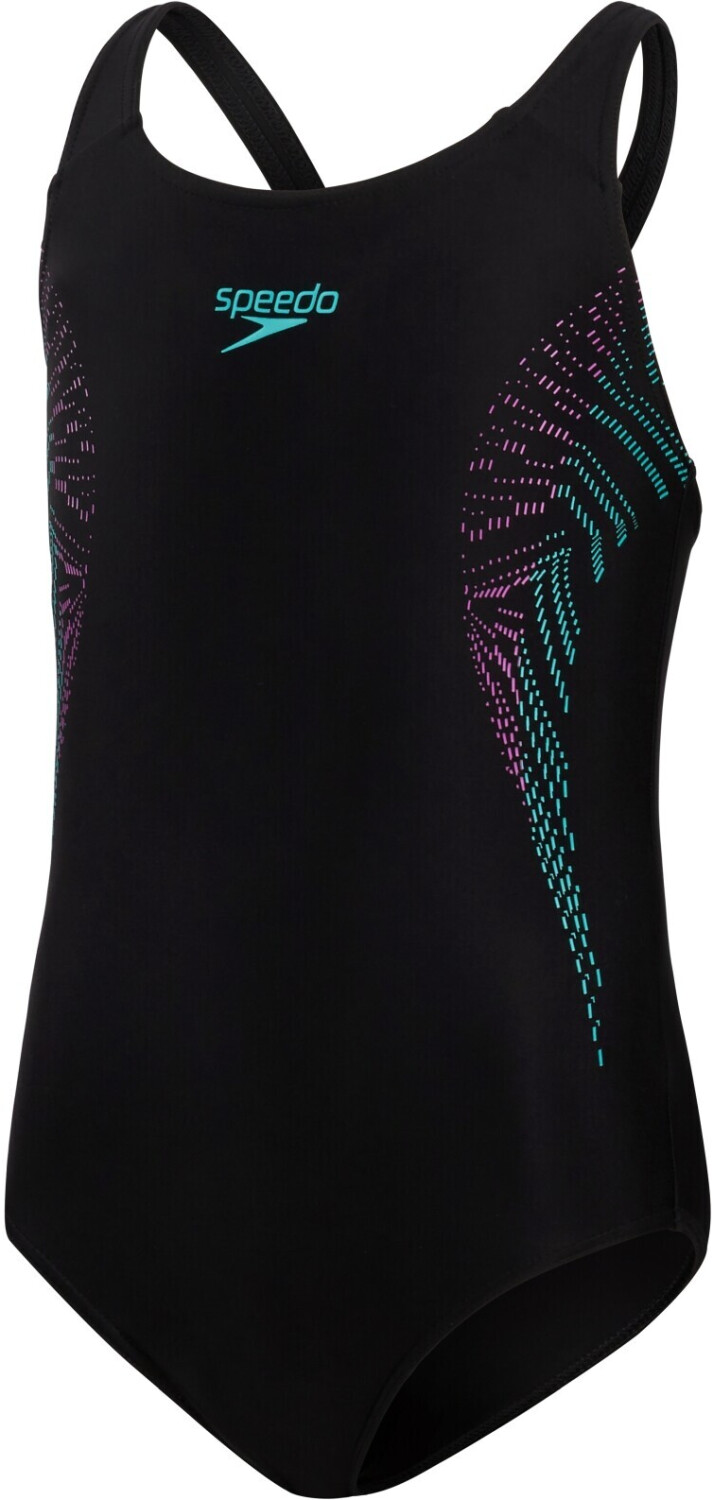 Speedo Plastisol Placement Muscleback (808324) black/neon orchid/tile