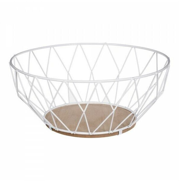 Secret de Gourmet Corbeille à fruits métallique 28 cm baltik blanc