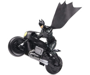 DC Comics, Coffret Batman Batcycle, Figurine Batman exclusive de
