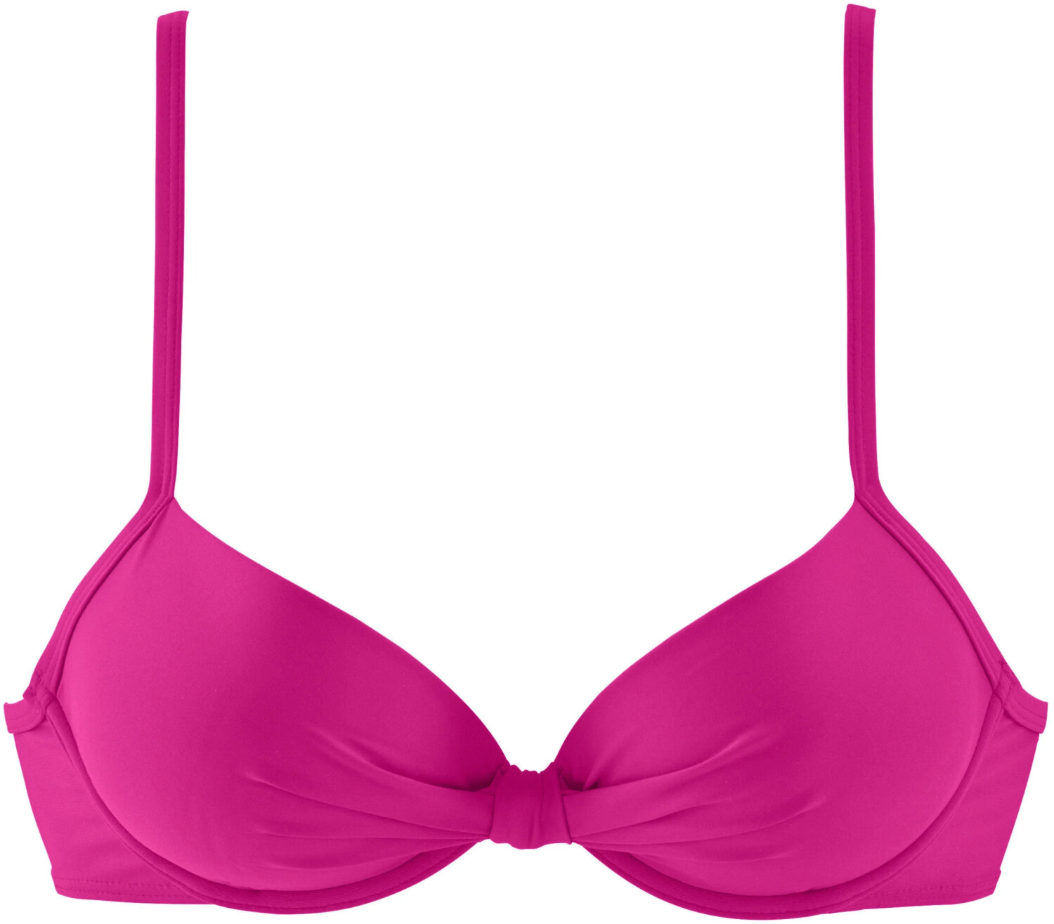 S.Oliver Bügel-Bikini-Top Spain mit geraffter Mitte pink