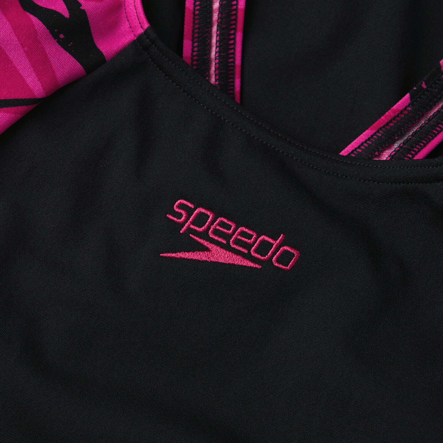 Speedo Hyperboom Splice Muscleback Swimsuit, Black/Electric Pink at John  Lewis & Partners