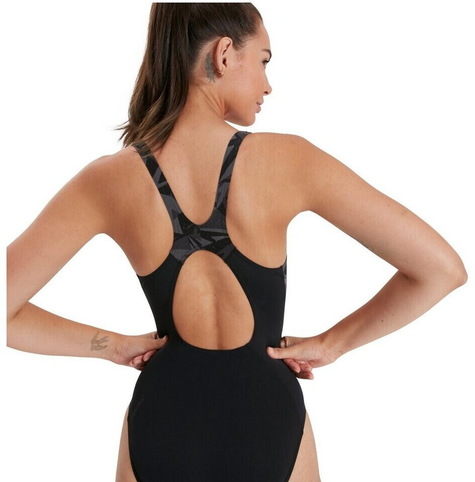 Buy Speedo Hyperboom Splice Muscleback Swimsuit (8-13470G720) black/pink  from £18.99 (Today) – Best Deals on