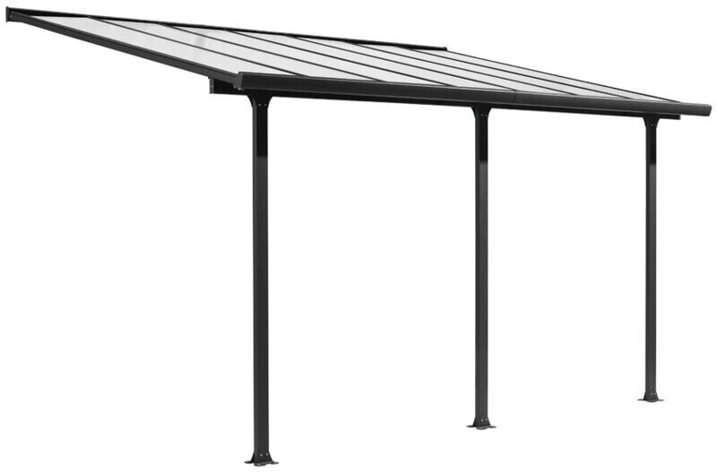 habrita Toit terrasse adossé en aluminium 3,07 x 4,18 m