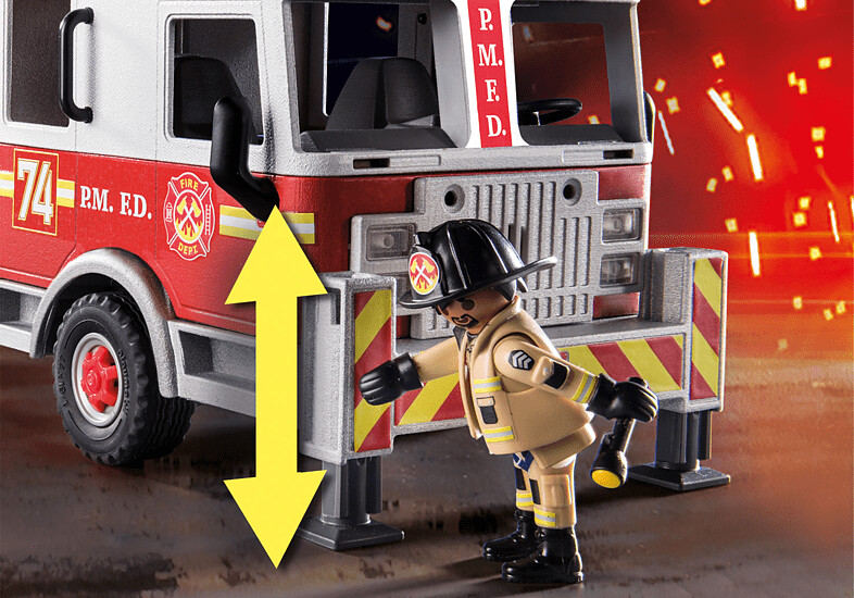 PLAYMOBIL City Action Camion de pompiers avec échelle - 70935