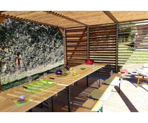 Pergola bioclimatique en bois de sapin 12,20 m² - Toiture - Habrita