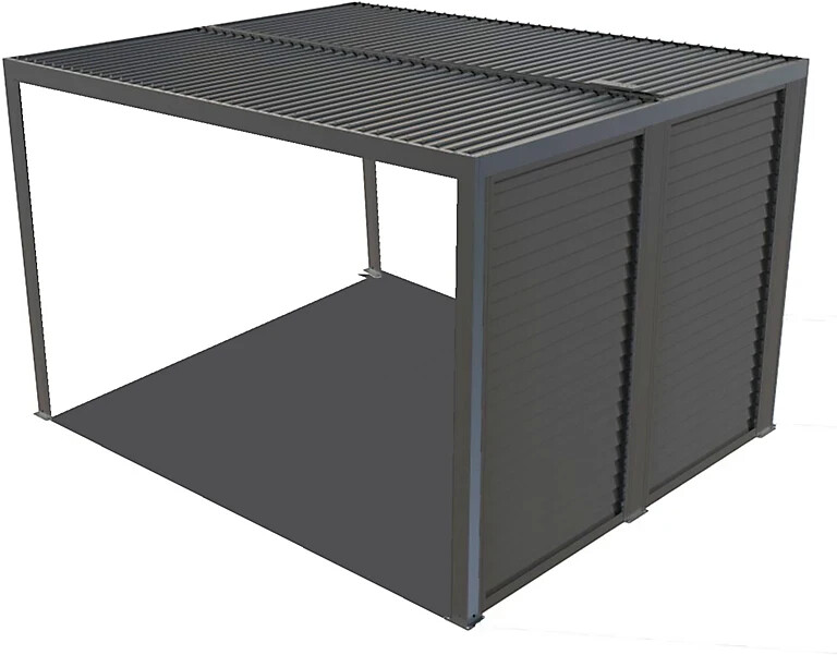 habrita Pergola bioclimatique avec lames orientables 1 côté 3,6 x 3 m