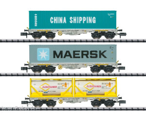 ≪超目玉☆12月≫ Minitrix 15488 Containertragwagen-Set 鉄道模型