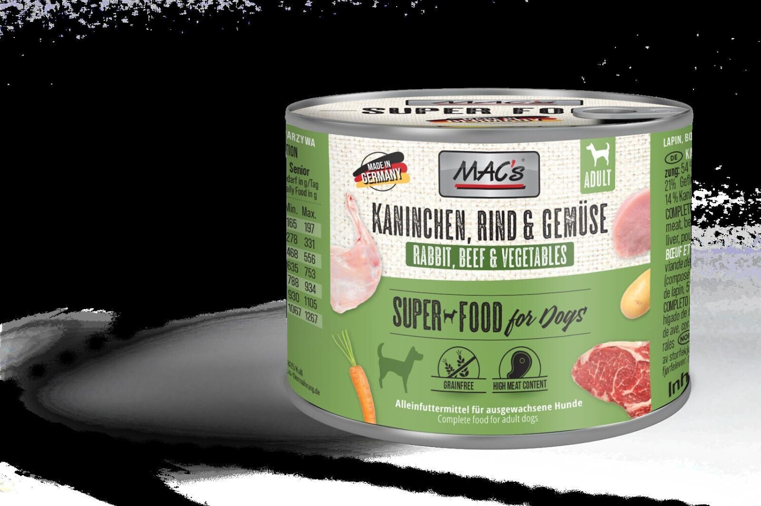 MAC's Rabbit and veggies dog wet food