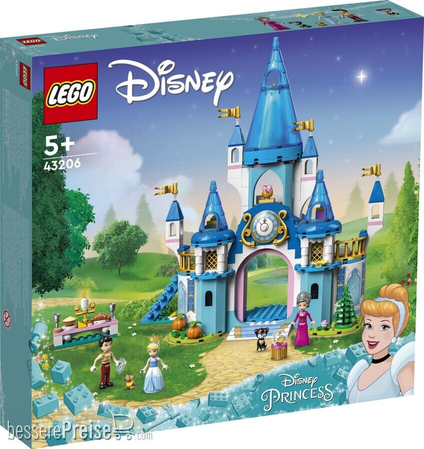 LEGO Disney Princess - Il castello di Cenerentola e del Principe azzurro  (43206) a € 61,67 (oggi)
