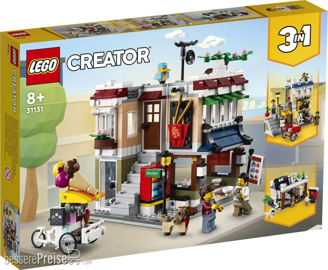 Soldes LEGO Creator 3 in 1 - Le magasin de nouille du centre-ville (31131)  2024 au meilleur prix sur