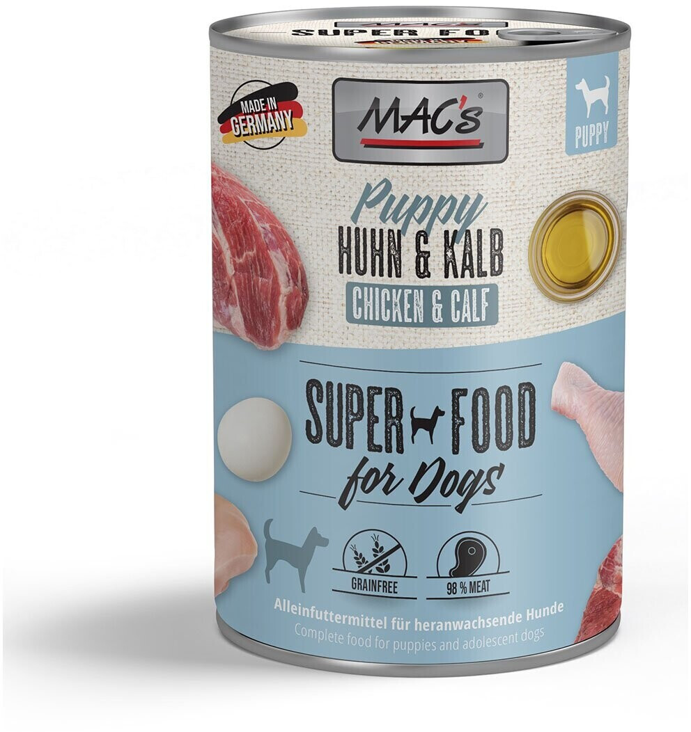 MAC's Puppy chicken and veal canned food