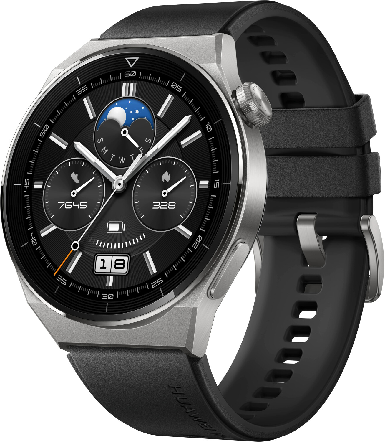 Huawei WATCH GT 3 Pro Titane noir bracelet silicone