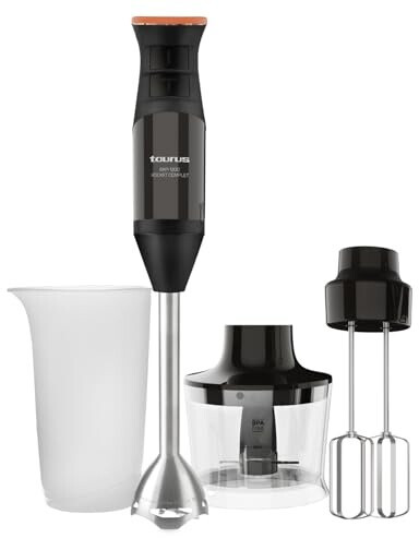 Frullatore A Immersione Taurus Bapi 1000 Rocket Plus 3in1 - 1000W, 20 Velocità + Turbo, Tritaghiaccio