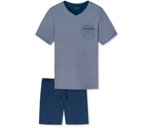 Schiesser Schlafanzug kurz V-Ausschnitt Fine Interlock (176687) blue ab  59,95 € | Preisvergleich bei