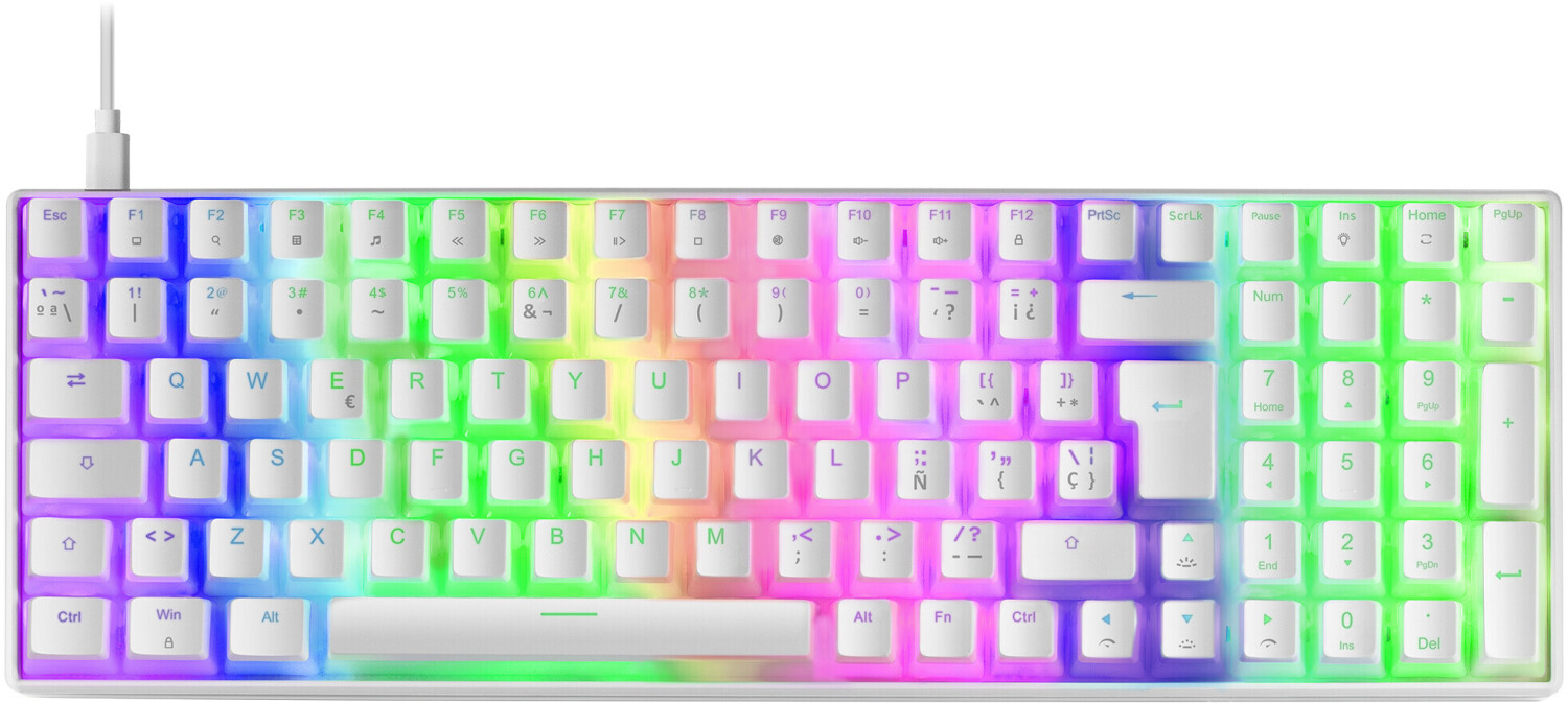 Mars Gaming MKULTRAWBES White (ES - Blue)