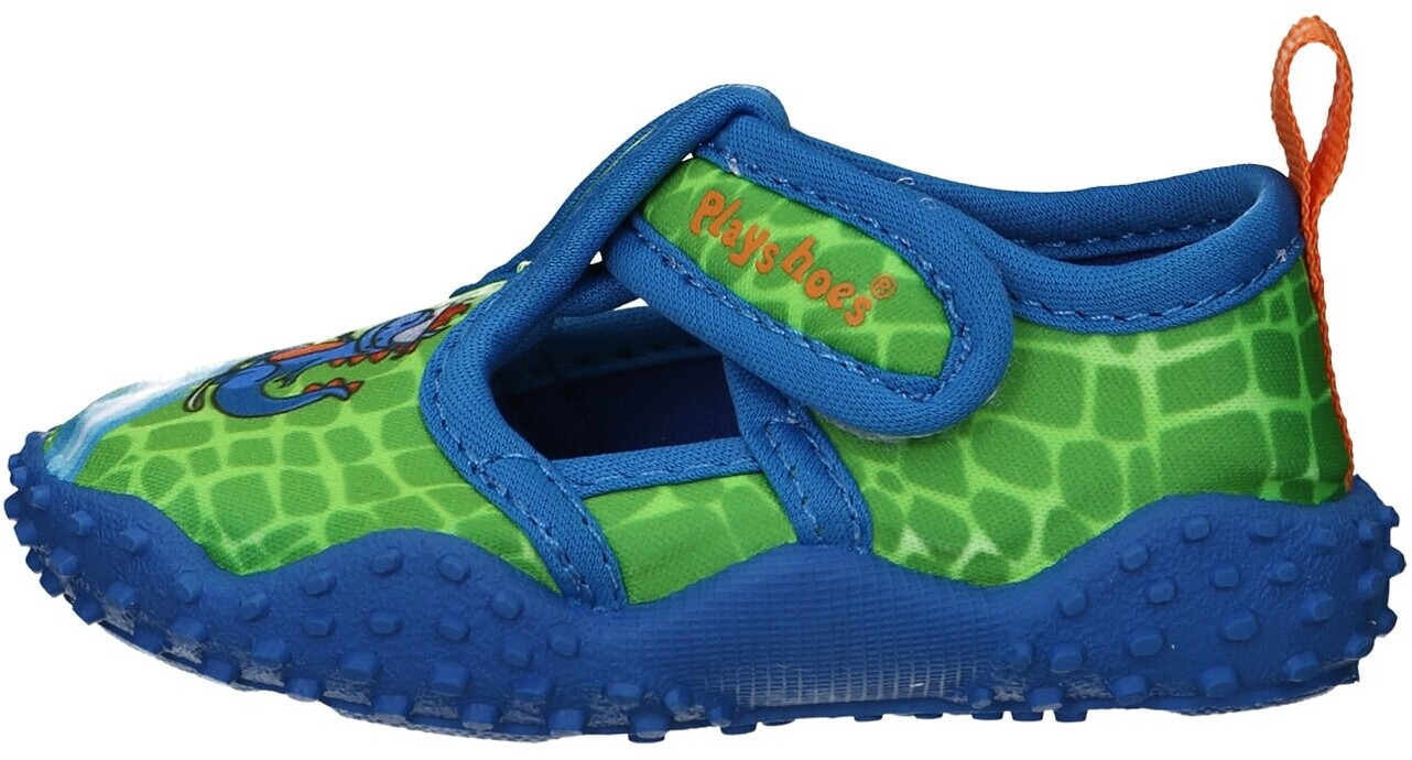 Chapeau De Soleil Bébé/enfant Playshoes Dino - Protection UV, Couvre-nuque - Taille 51 EU (1-2 Ans) - Bleu/vert